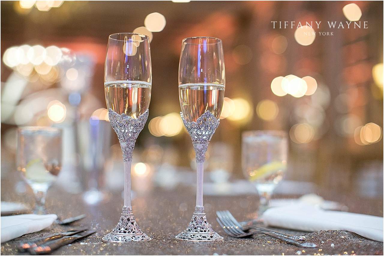 silver details at Franklin Plaza wedding reception photographed by Tiffany Wayne Photography