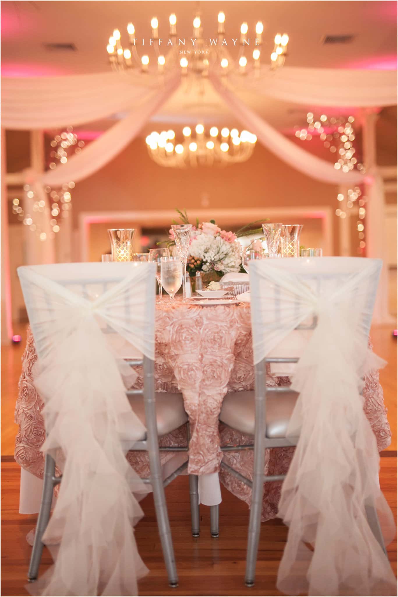 Crooked Lake House pink and ivory sweetheart table