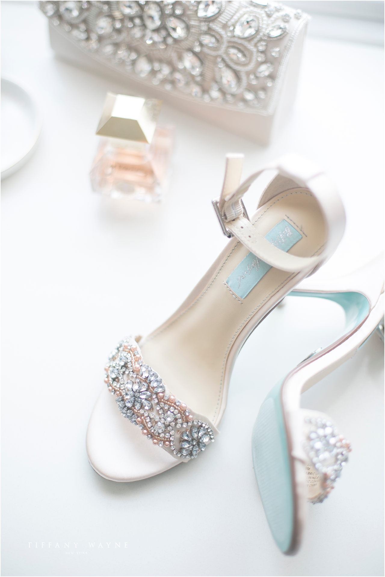 beautiful silver jeweled shoes for bride at 60 State Place