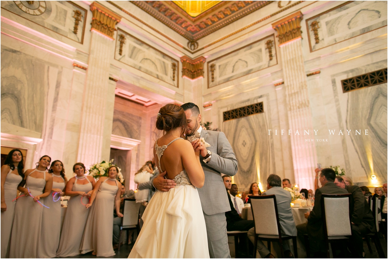bride and groom celebrate first dance at 60 State Place wedding