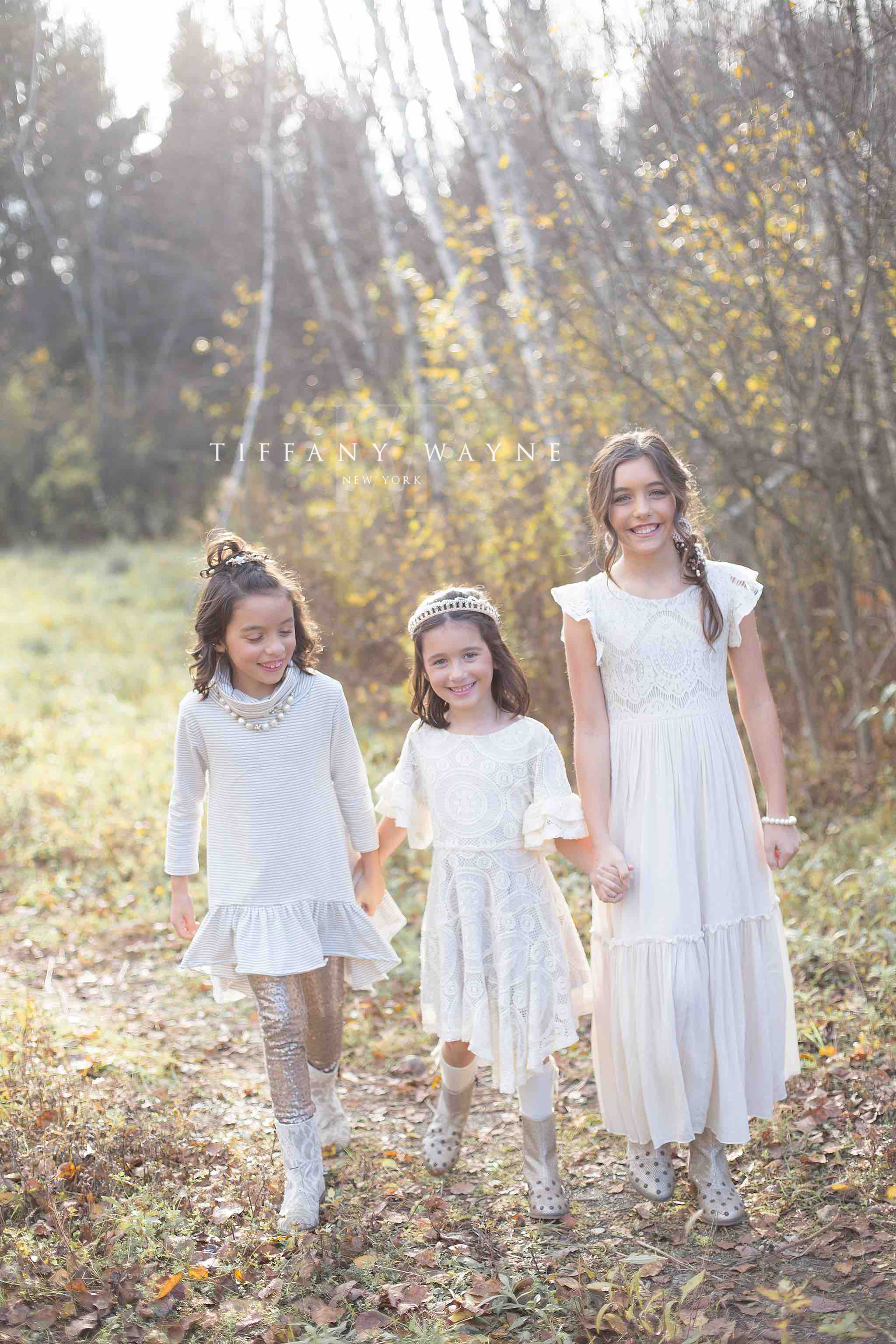 three daughters photographed by New York family photographer TIffany Wayne Photography
