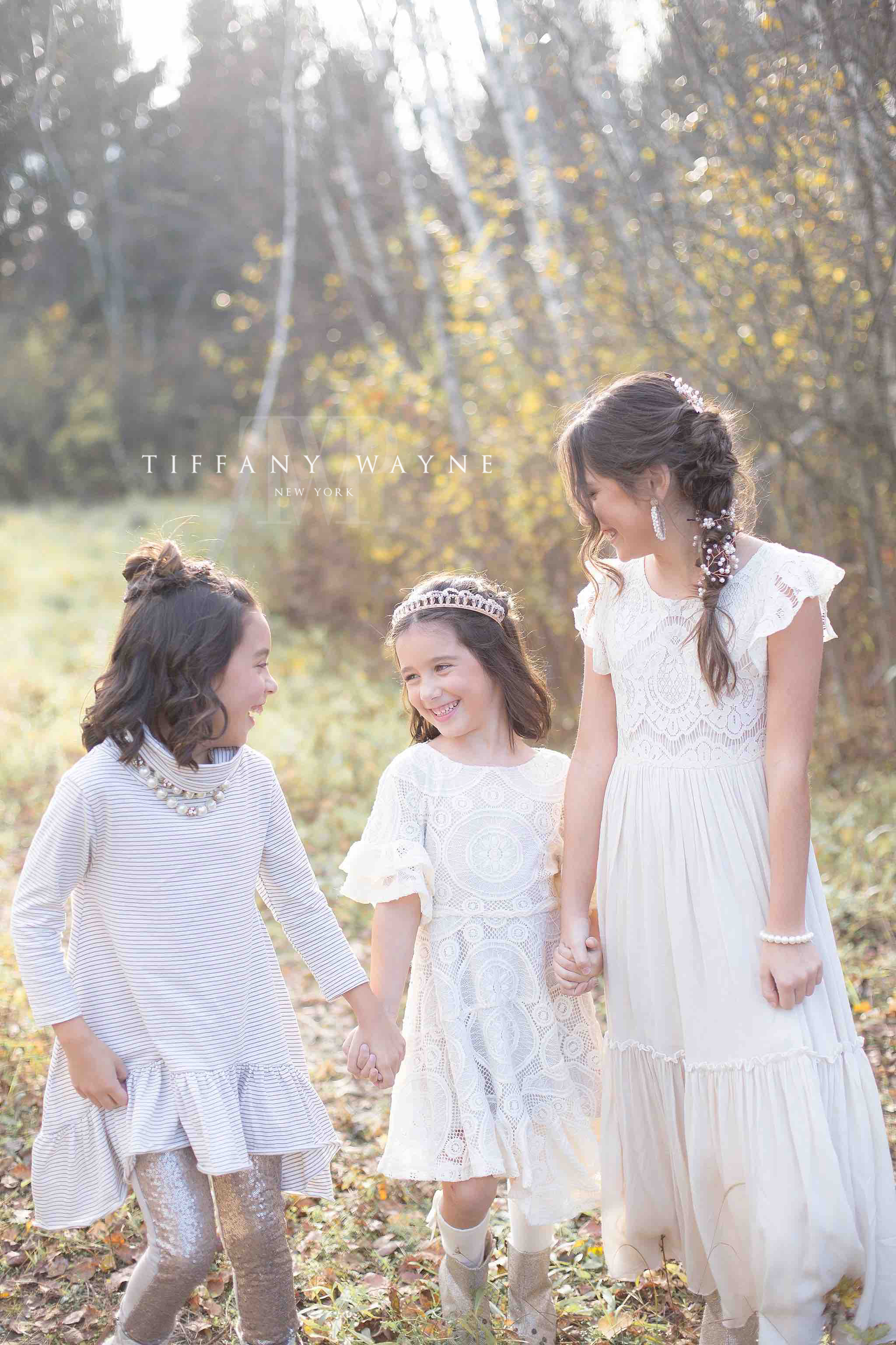 sisters photographed by New York family photographer TIffany Wayne Photography
