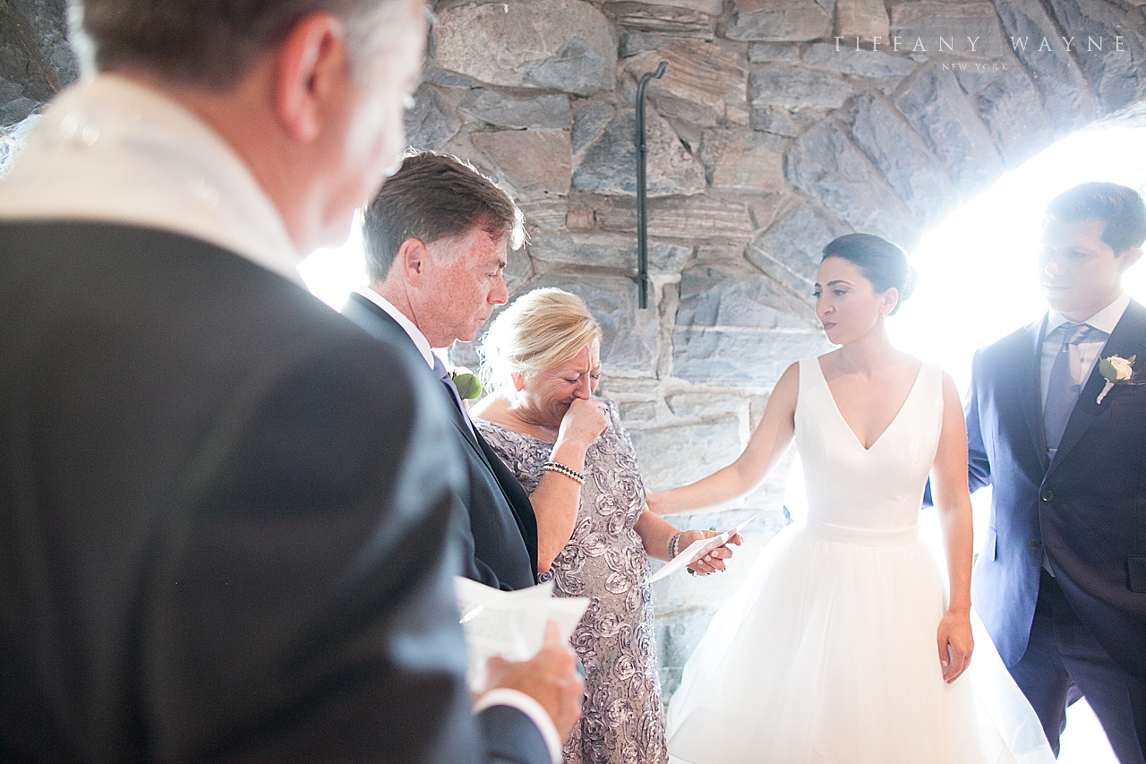 emotional family during wedding ceremony photographed by wedding photographer Tiffany Wayne