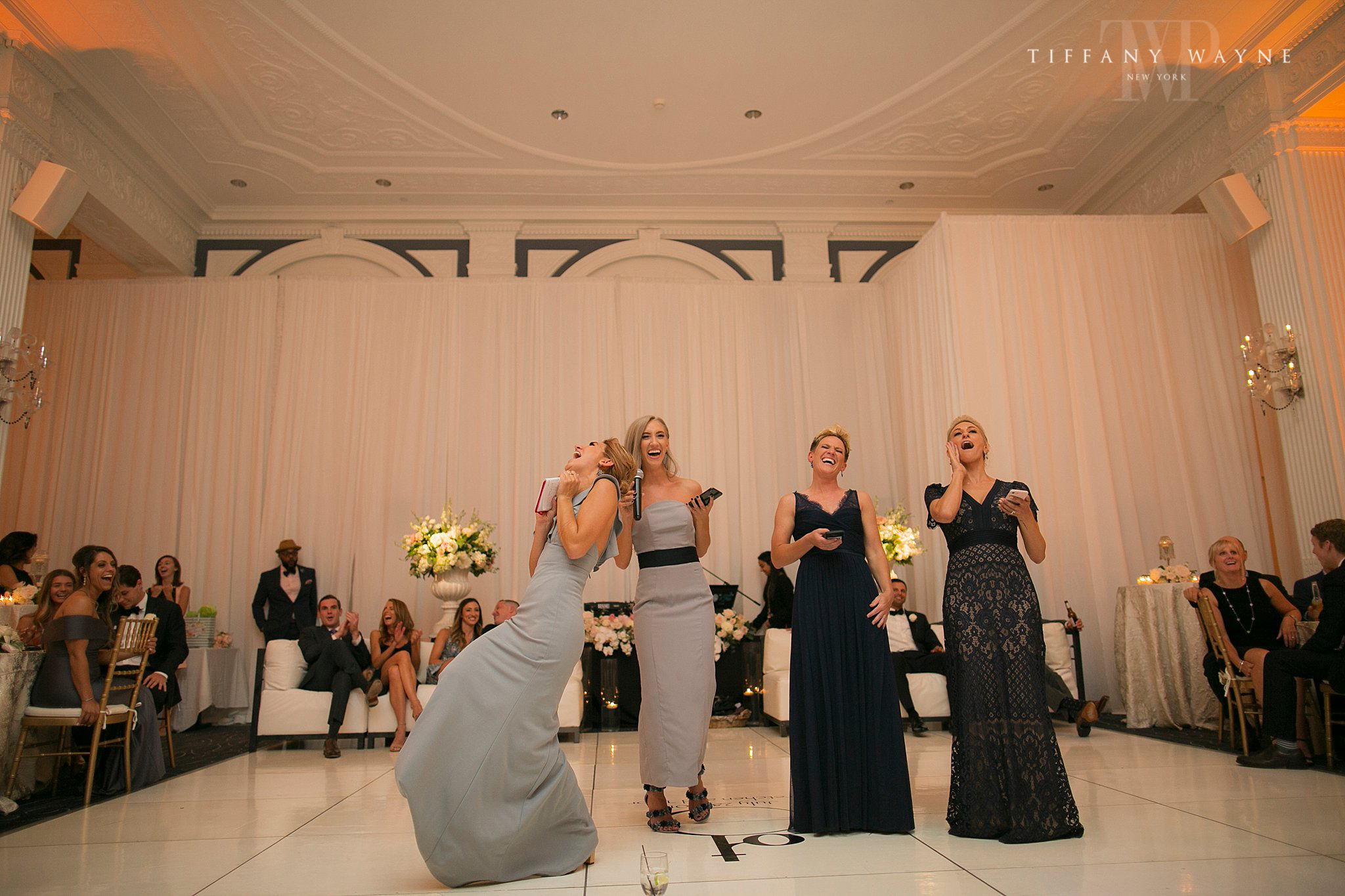 wedding toasts at Renaissance Hotel photographed by Tiffany Wayne Photography