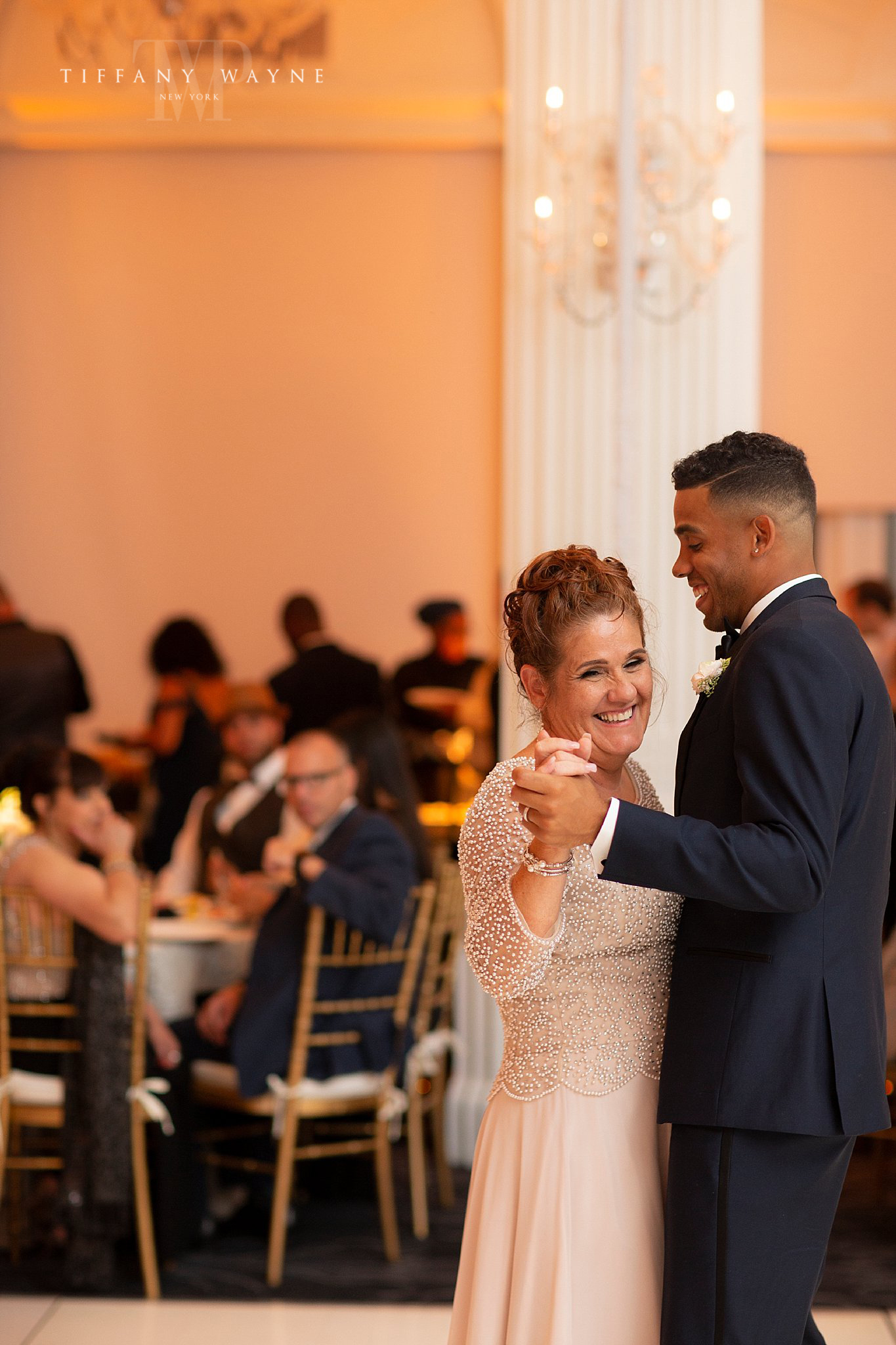 groom and mother on wedding day photographed by Tiffany Wayne Photography
