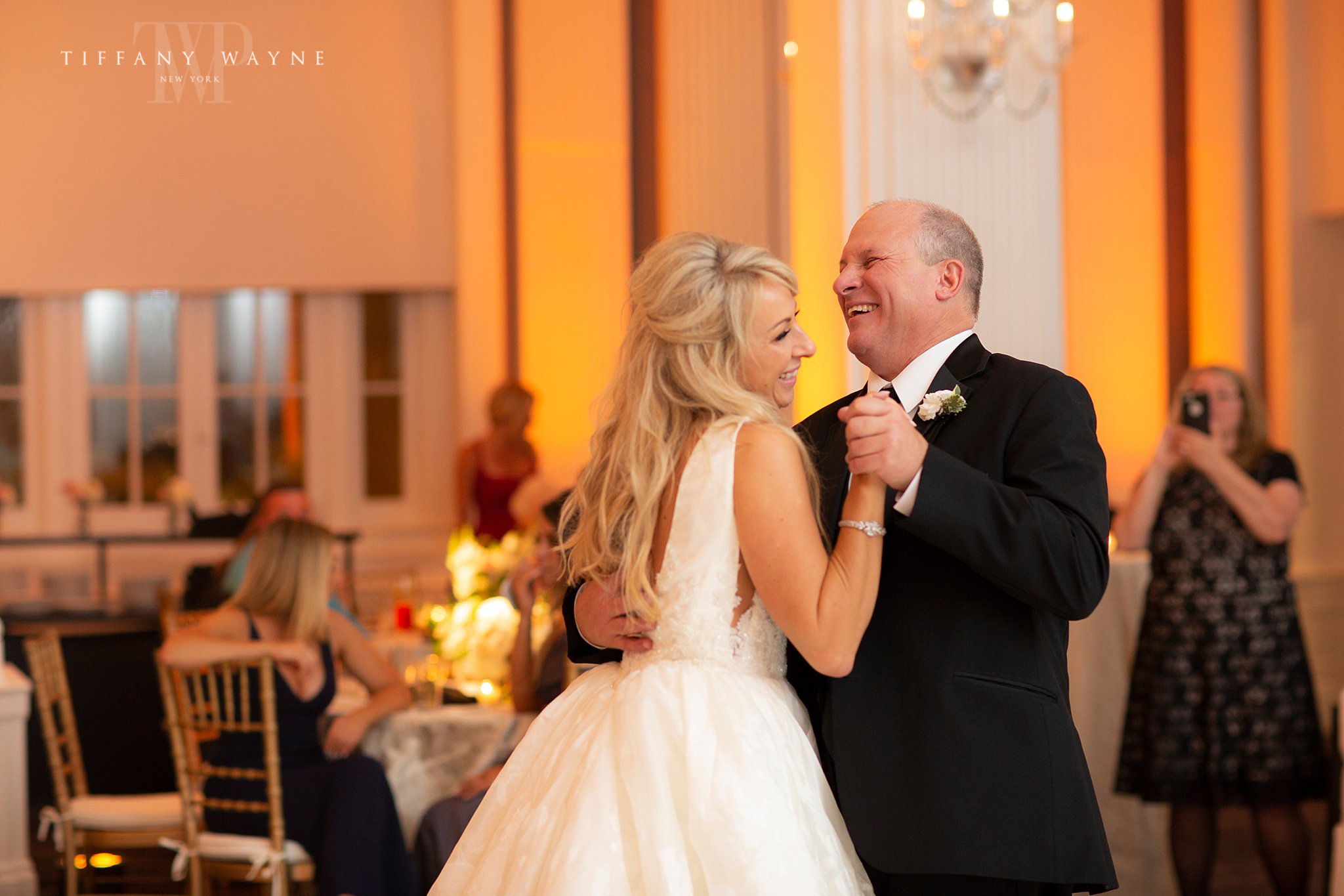 bride and father dance on wedding day photographed by Tiffany Wayne Photography