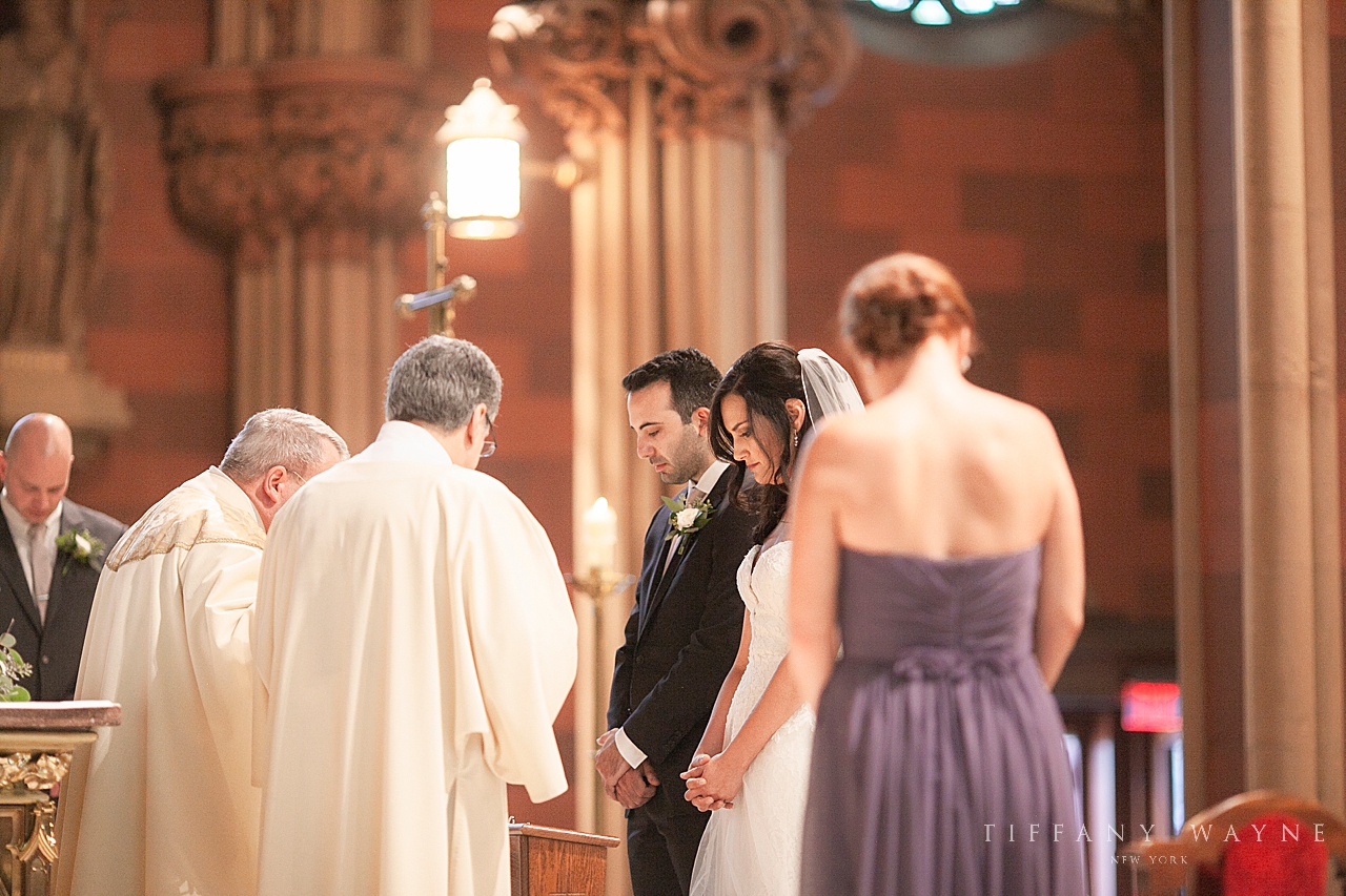 church ceremony photographed by NY wedding photographer Tiffany Wayne