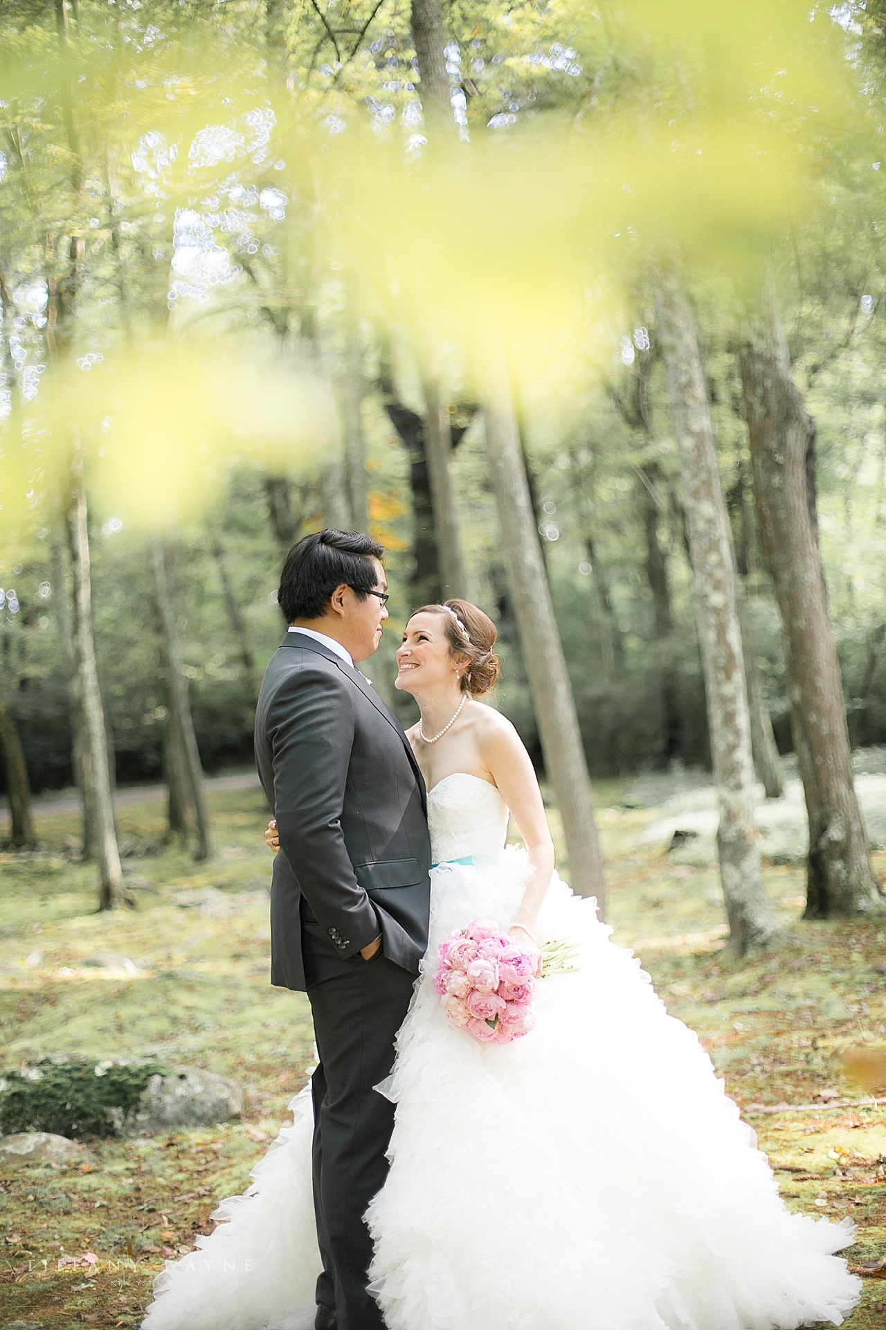 fairytale woodsy wedding portraits with wedding photographer Tiffany Wayne Photography