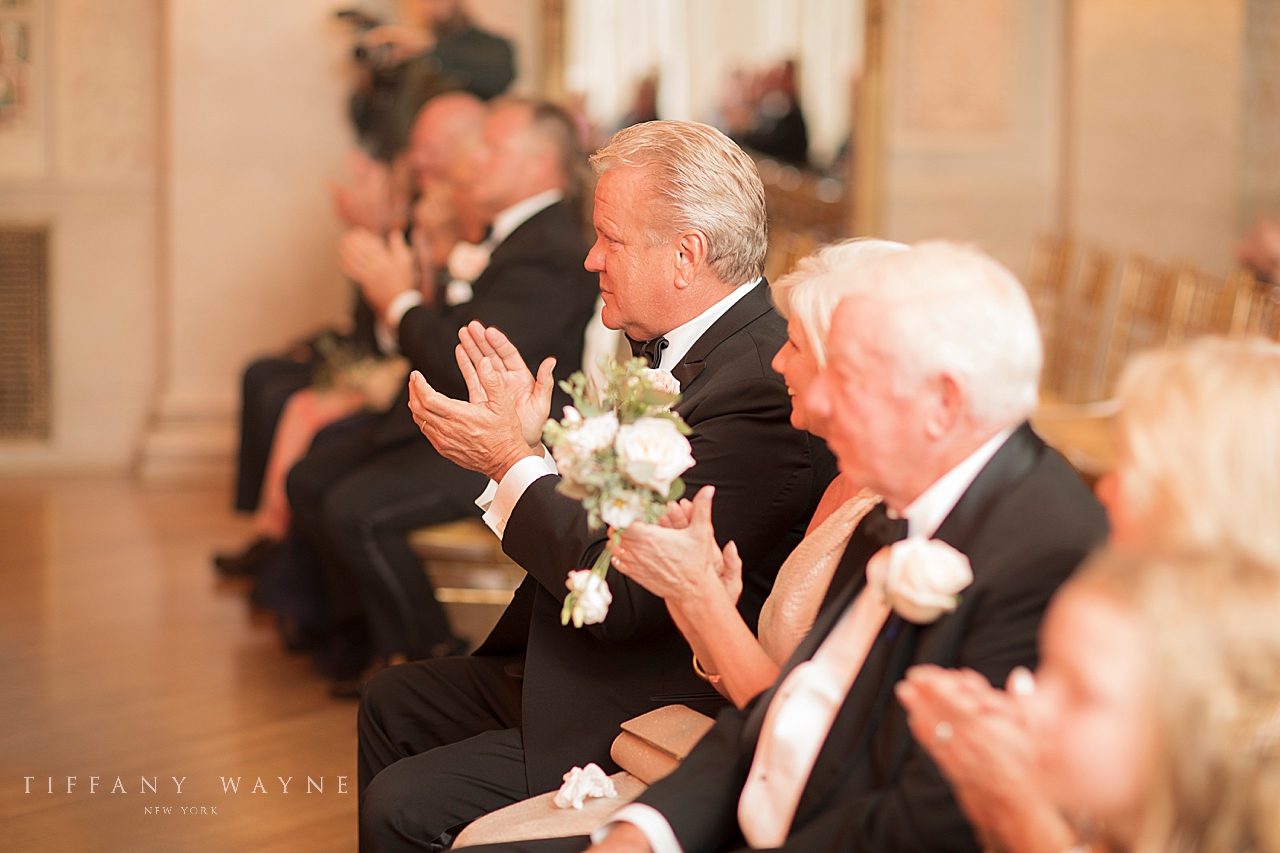guests watch wedding ceremony photographed by wedding photographer Tiffany Wayne Photography