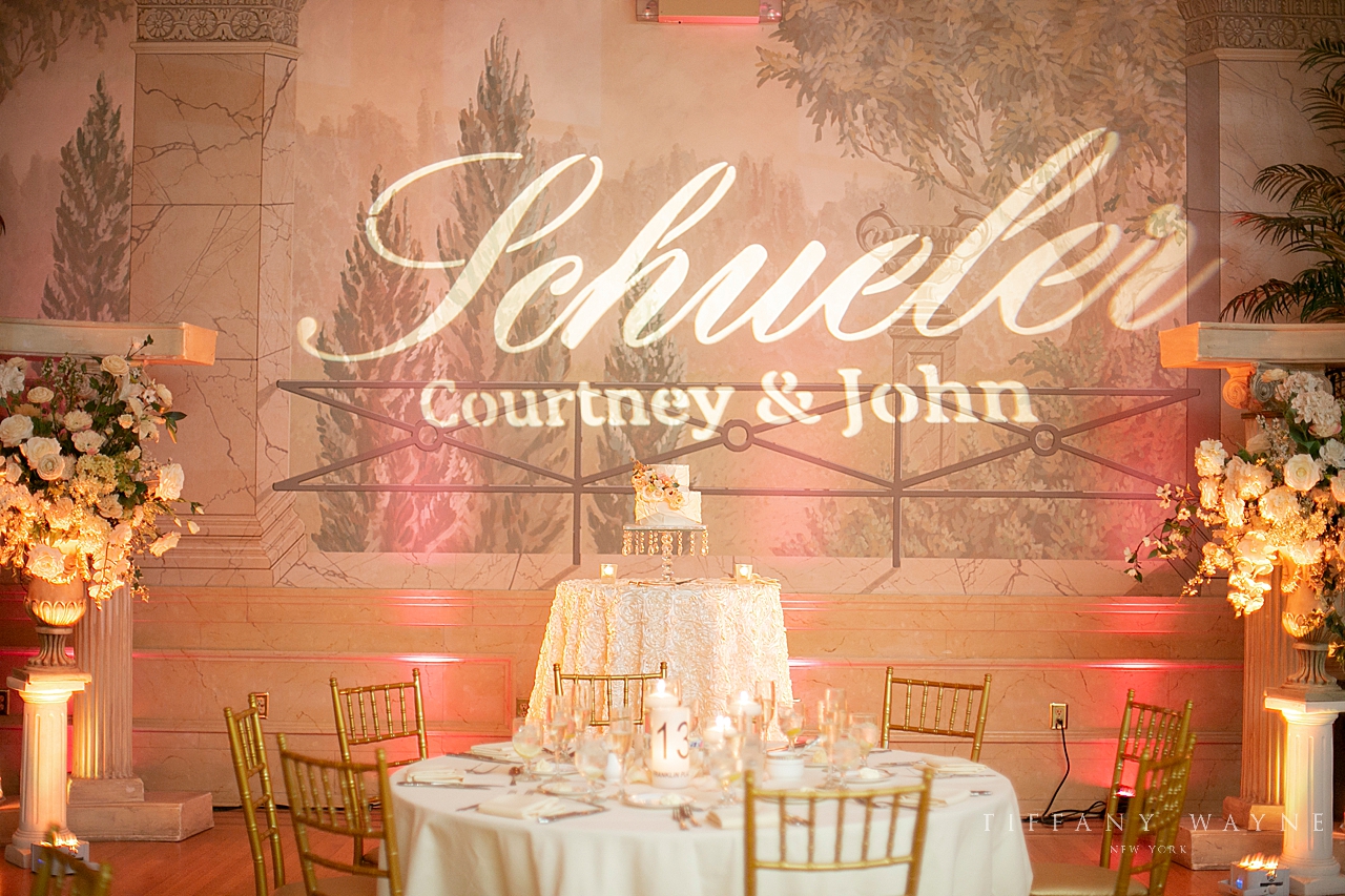 Reception details at Franklin Plaza Inn photographed by wedding photographer Tiffany Wayne Photography