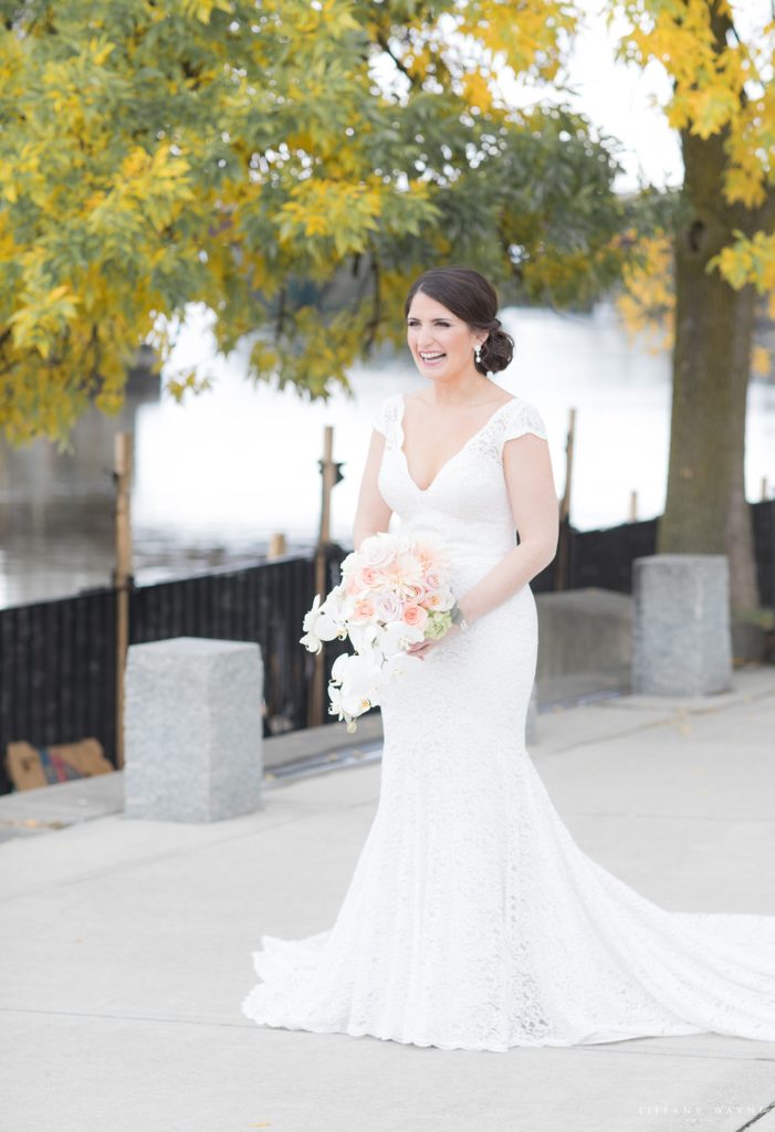 bride's reaction during New York wedding first look photographed by wedding photographer Tiffany Wayne
