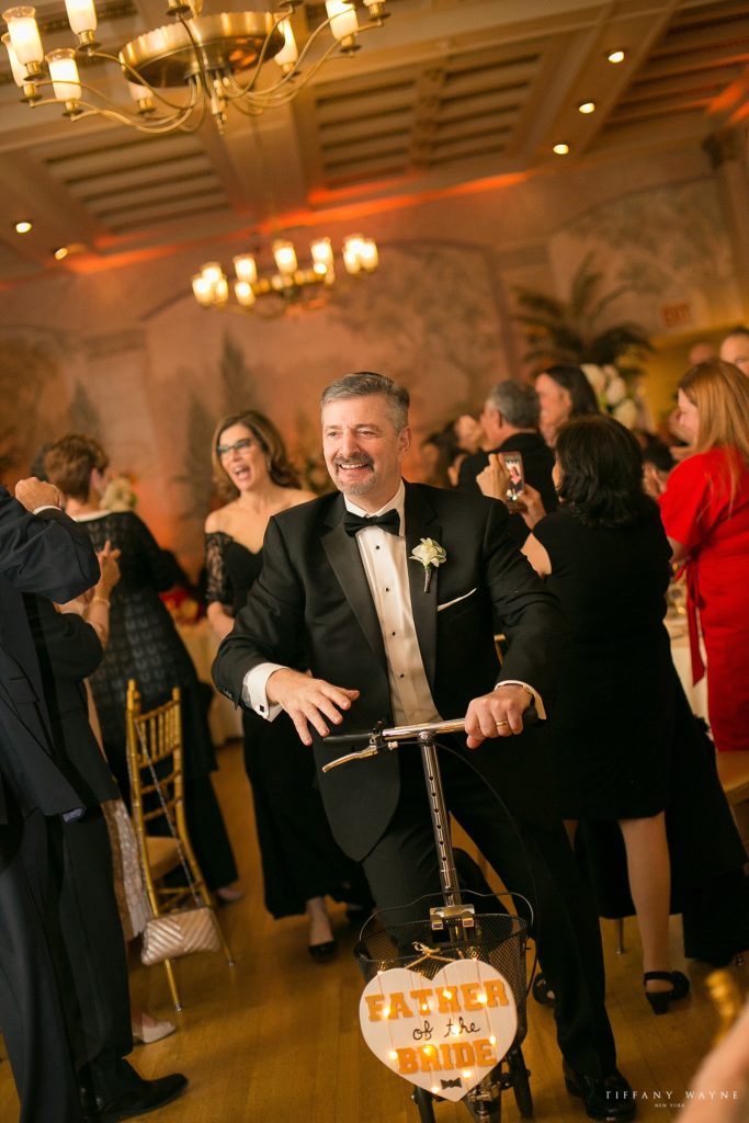 father of bride during reception photographed by Tiffany Wayne, New York wedding photographer
