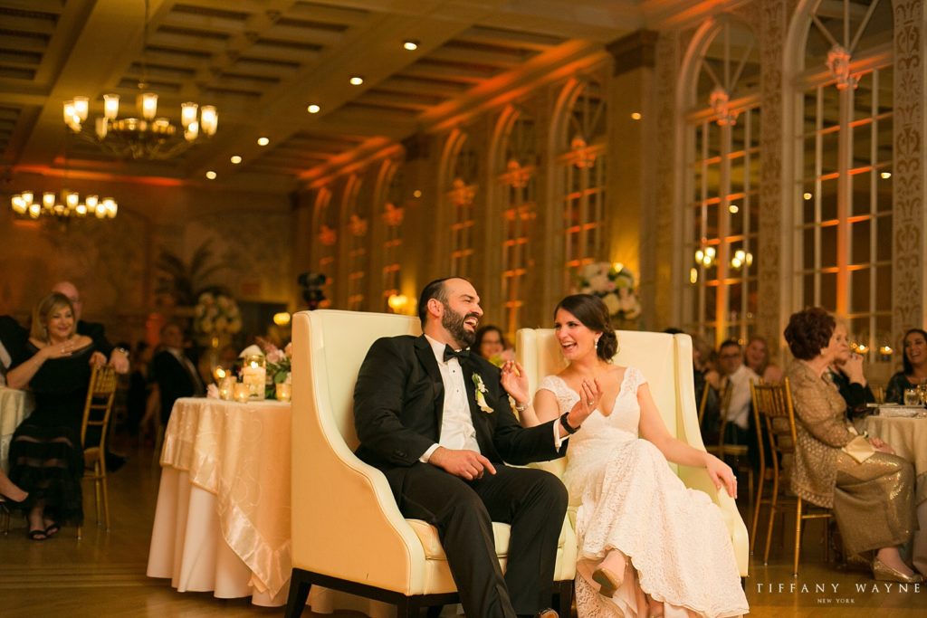 toasts at reception photographed by NY wedding photographer Tiffany Wayne